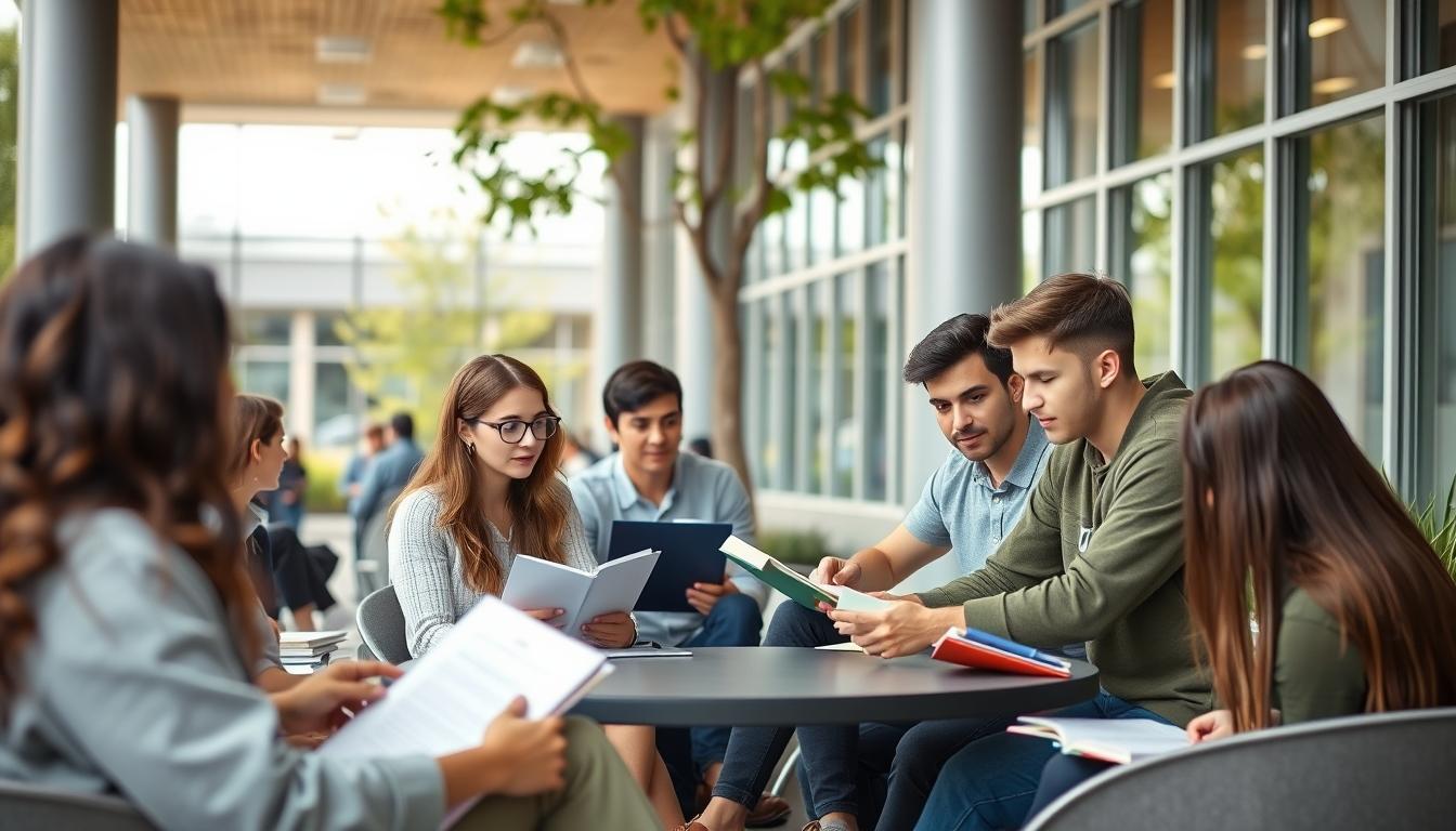 Student preparing for exams with study materials